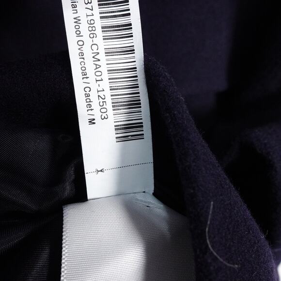 New Quince Italian Wool Overcoat Cadet Blue Navy Men’s Size Medium $180 3209 - Picture 10 of 11